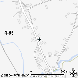 秋田県仙北市田沢湖生保内牛沢周辺の地図