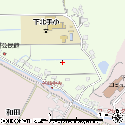 秋田県秋田市下北手松崎谷崎周辺の地図