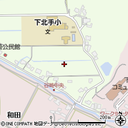 秋田県秋田市下北手松崎（谷崎）周辺の地図