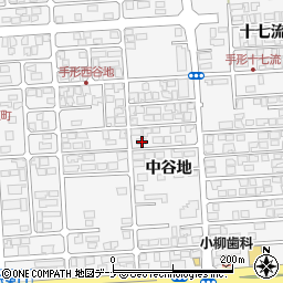 秋田県秋田市手形中谷地63周辺の地図