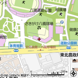 秋田市八橋運動公園硬式野球場周辺の地図