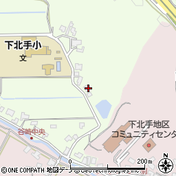 秋田県秋田市下北手松崎谷崎128周辺の地図