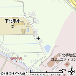 秋田県秋田市下北手松崎谷崎114-1周辺の地図