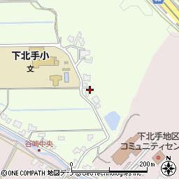 秋田県秋田市下北手松崎谷崎114周辺の地図
