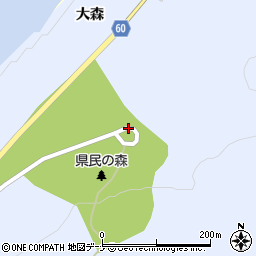 秋田県仙北市田沢湖田沢大森周辺の地図