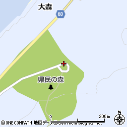 秋田県仙北市田沢湖田沢（大森）周辺の地図