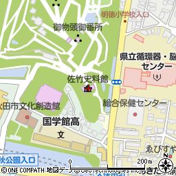 秋田県秋田市千秋公園1-4周辺の地図