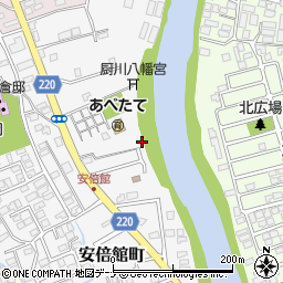 安倍館稲荷神社周辺の地図