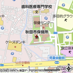 秋田市保健所　衛生検査課周辺の地図