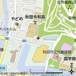 秋田県秋田市千秋公園1-2周辺の地図