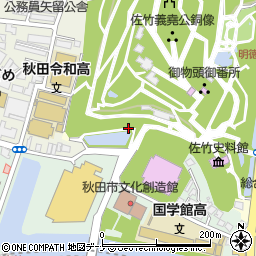 秋田県秋田市千秋公園1周辺の地図