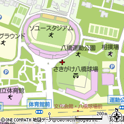 秋田県秋田市八橋運動公園周辺の地図