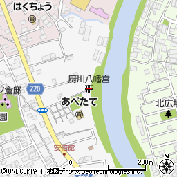 厨川八幡宮周辺の地図