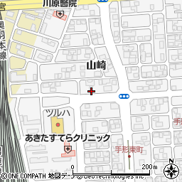 秋田県秋田市手形山崎周辺の地図