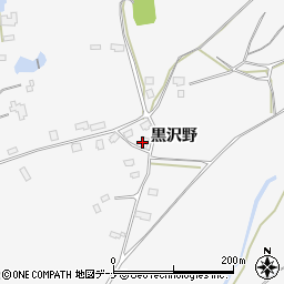 秋田県仙北市田沢湖生保内黒沢野周辺の地図