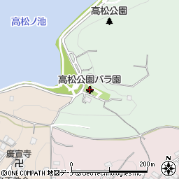 高松公園バラ園周辺の地図