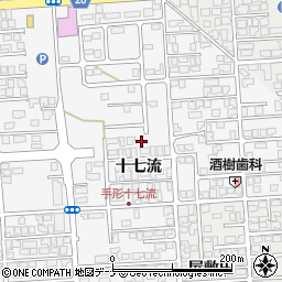 秋田県秋田市手形十七流周辺の地図