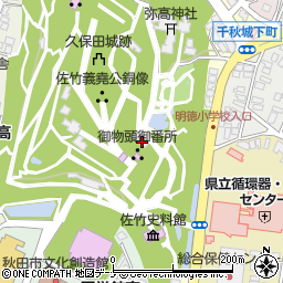 秋田県秋田市千秋公園1-6周辺の地図