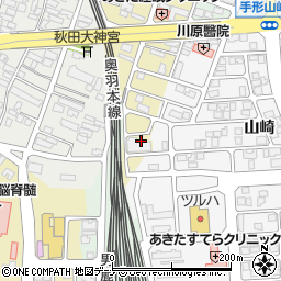 秋田県秋田市手形新栄町4周辺の地図