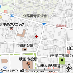 セブンイレブン秋田山王１丁目店周辺の地図