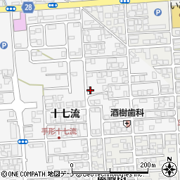 秋田県秋田市手形十七流40-2周辺の地図