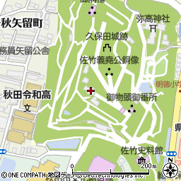 秋田県秋田市千秋公園1-8周辺の地図