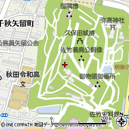 秋田県秋田市千秋公園1-9周辺の地図