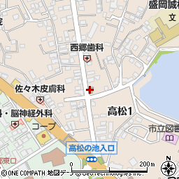 盛岡高松郵便局 ＡＴＭ周辺の地図