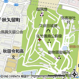 秋田県秋田市千秋公園1-10周辺の地図