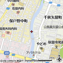 保戸野川反橋周辺の地図