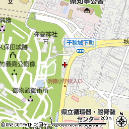 秋田県秋田市千秋公園1-30周辺の地図