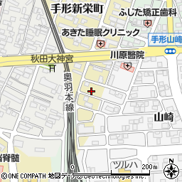 秋田県秋田市手形新栄町5周辺の地図
