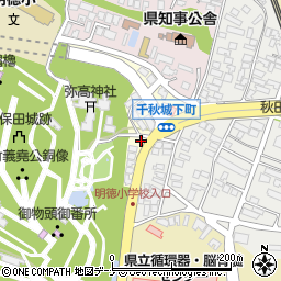 秋田県秋田市千秋公園1-28周辺の地図