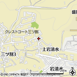 岩手県盛岡市三ツ割上岩清水70周辺の地図