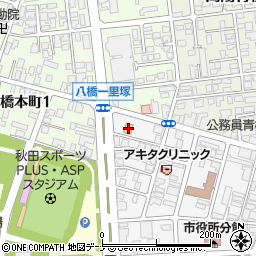 ローソン秋田山王けやき通店周辺の地図
