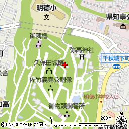 秋田県秋田市千秋公園1-12周辺の地図