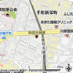 秋田大神宮周辺の地図