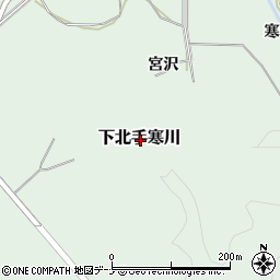 秋田県秋田市下北手寒川周辺の地図