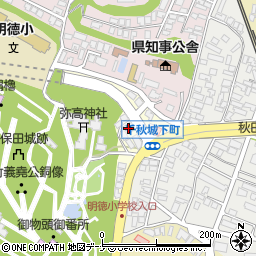 秋田県秋田市千秋公園1-24周辺の地図