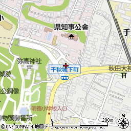 秋田県秋田市千秋公園1-19周辺の地図