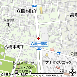 秋田テレビ前周辺の地図