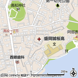 岩手県盛岡市高松1丁目18周辺の地図