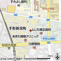 秋田県秋田市手形新栄町7周辺の地図