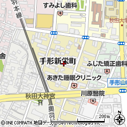 秋田県秋田市手形新栄町2周辺の地図