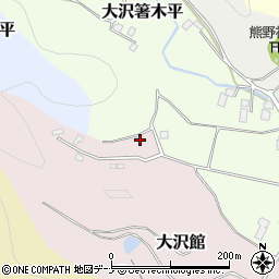 岩手県滝沢市大沢館周辺の地図