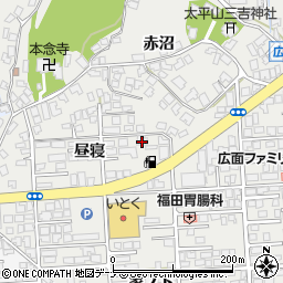 秋田県秋田市広面昼寝3周辺の地図