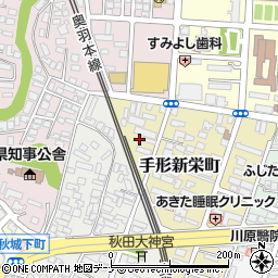 秋田県秋田市手形新栄町1周辺の地図