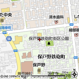 秋田県秋田市保戸野鉄砲町周辺の地図