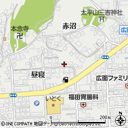 秋田県秋田市広面昼寝2周辺の地図
