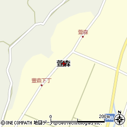 秋田県秋田市河辺岩見（萱森）周辺の地図